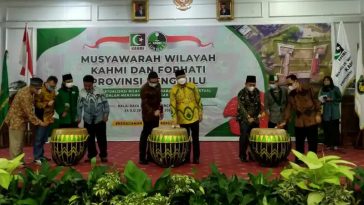 Pembukaan Muswil KAHMI-FORHATI Bengkulu di Gedung Daerah Balai Raya Semarak, Kota Bengkulu, pada Jumat (26/9/2021). Foto Rakyatbengkulu.com