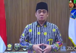 Koordinator Presidium MN KAHMI, Ahmad Riza Patria, memberikan testimoni dalam Takziah Mengenang Wafatnya Almarhum Harry Azhar Azis, Minggu (19/12/2021). LMD MN KAHMI