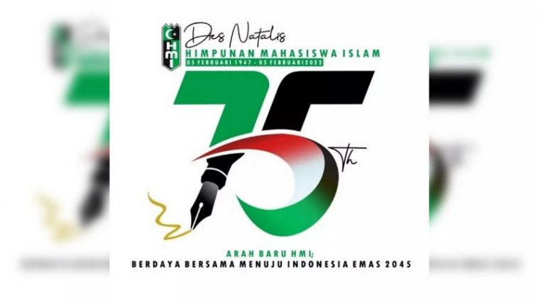 Logo dan tema dies natalis ke-75 HMI. Istimewa