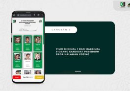 Aplikasi e-Vote untuk memilih presidium MN KAHMI 2022-2027 dengan cara pemungutan suara secara elektronik (e-voting). Istimewa