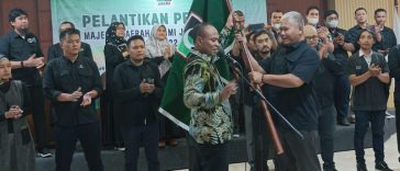 Prosesi pelantikan pengurus MD KAHMI Jaksel 2022-2027 di Gedung Serbaguna Wali Kota Jaksel, Senin (21/11/2022). LMD KAHMI/Fatah Sidik