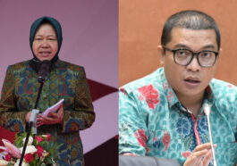 Kolase foto politikus PDIP, Tri Rismaharini (kiri), dan politikus PPP, Achmad Baidowi. Istimewa